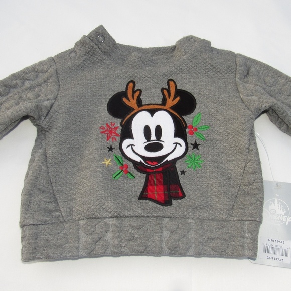 Disney Store Mickey Mouse Baby Cute Winter Sweater Boys Size 0 3 6 Months New